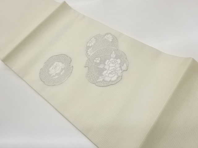 JAPANESE KIMONO / HIRAKI NAGOYA OBI FOR SUMMER / EMBROIDERY 